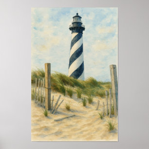 Cape Hatteras Lighthouse Watercolor Poster