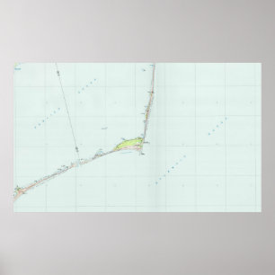 Cape Hatteras National Seashore Map (1985) Poster