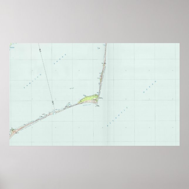 Cape Hatteras National Seashore Map (1985) Poster (Front)