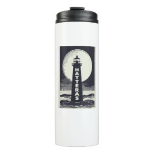 Cape Hatteras North Carolina Lighthouse Moon Thermal Tumbler