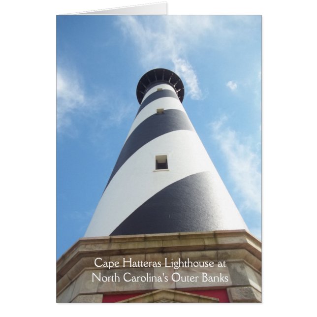Cape Hatteras Outer  Banks NC Lighthouse Card (Front)