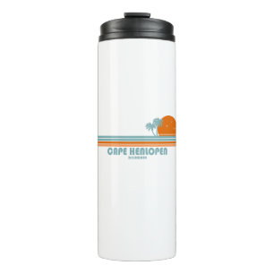 Cape Henlopen Delaware Sun Palm Trees Thermal Tumbler
