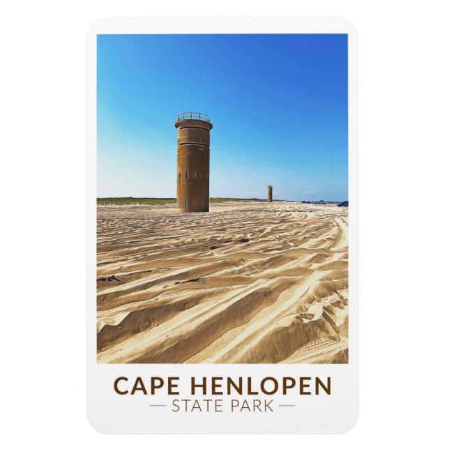Cape Henlopen State Park Delaware Watercolor  Magnet (Vertical)