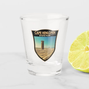 Cape Henlopen State Park Delaware Watercolor Shot Glass