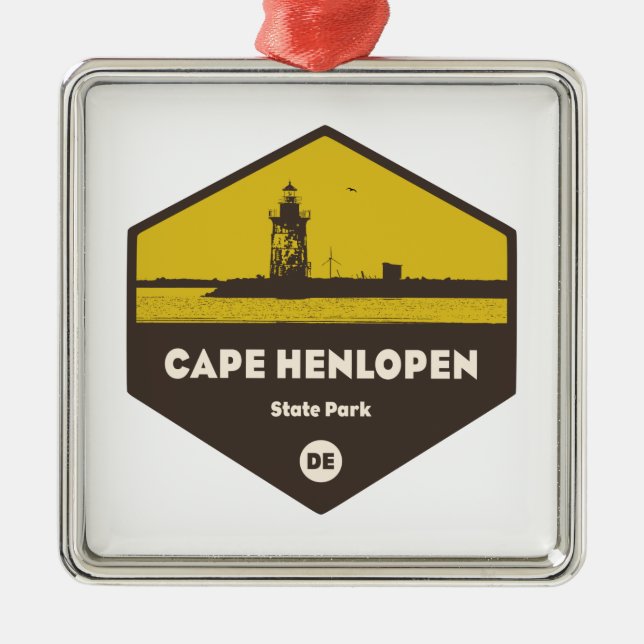 Cape Henlopen State Park Metal Tree Decoration (Front)