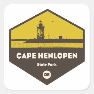 Cape Henlopen State Park Square Sticker