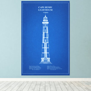 Cape Henry Lighthouse - Virginia – AD Canvas Print