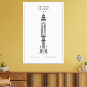 Cape Henry Lighthouse - Virginia - BD Canvas Print