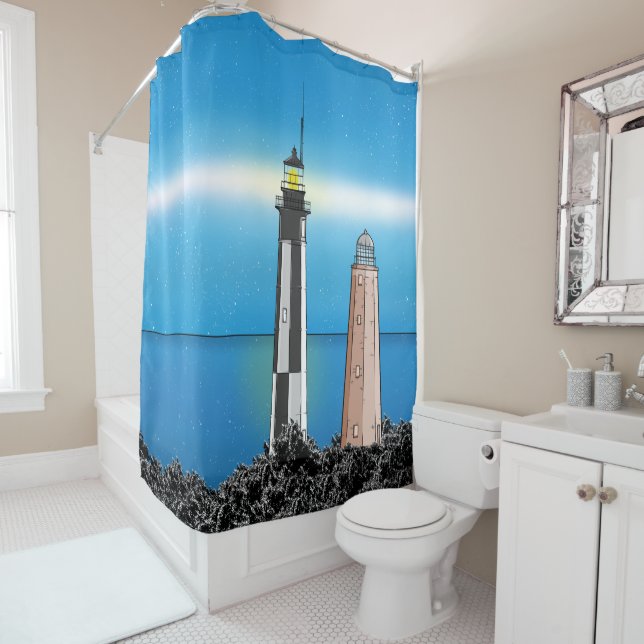 Cape Henry Lighthouse  Virginia  Chesapeake Bay Shower Curtain (In Situ)