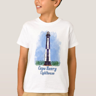 Cape Henry Lighthouse Watercolor - Virginia T-Shirt