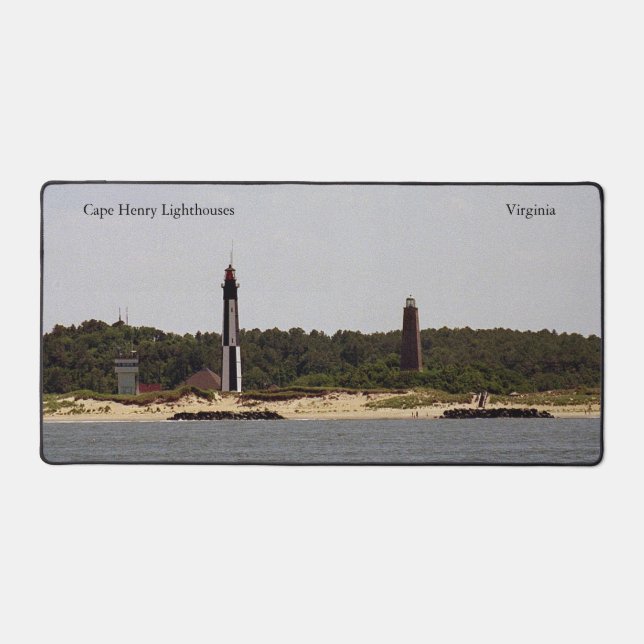 Cape Henry Lighthouses desk mat (Front)