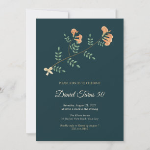 Cape Honeysuckle 50th Birthday Invitation