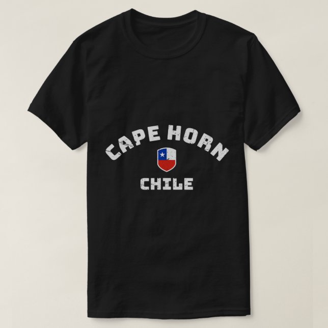 Cape Horn Chile, Chilean Flag T-Shirt (Design Front)