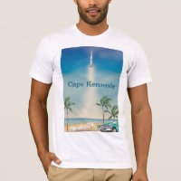 Cape Kennedy vintage Saturn five rocket poster