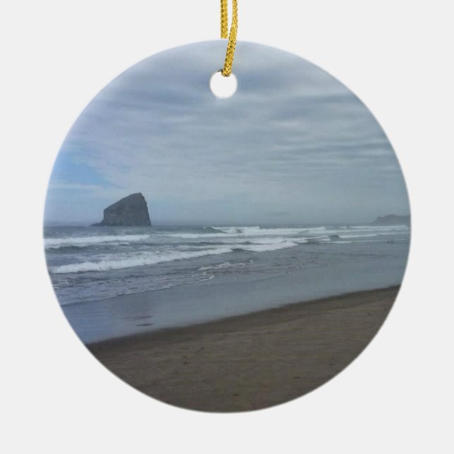 Cape Kiwanda, OR Ceramic Tree Decoration (Front)