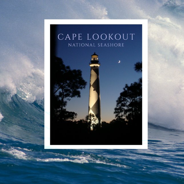 Cape Lookout Lighthouse at Night Postcard (Creator Uploaded)