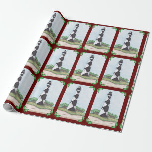Cape Lookout Lighthouse Christmas Wrapping Paper