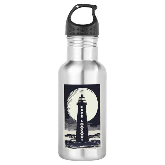 Cape Lookout Lighthouse North Carolina Moon 532 Ml Water Bottle (Front)