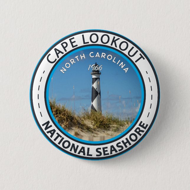 Cape Lookout National Seashore North Carolina 6 Cm Round Badge (Front)