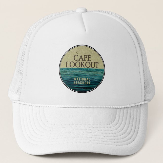 Cape Lookout National Seashore Ocean Birds Trucker Hat (Front)