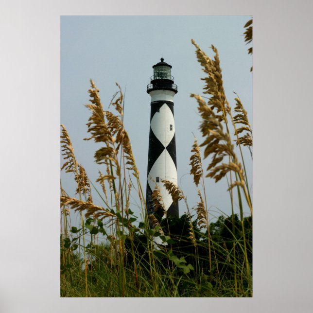 Cape Lookout through the Sea Oats Poster (Front)