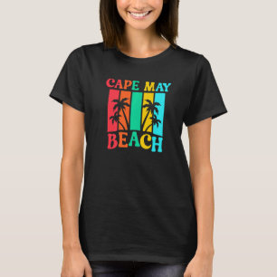 Cape May Beach Summer Vacation Bright Retro Colour T-Shirt
