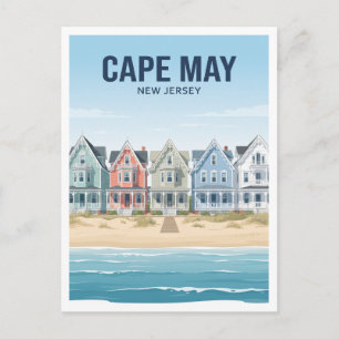 Cape May Beachfront Victorian Cottages New Jersey Postcard