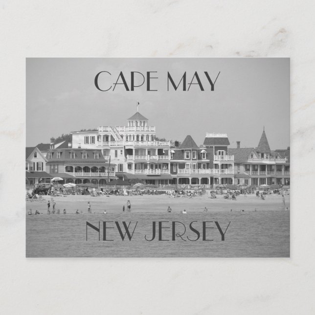 Cape May Black & White Postcard (Front)