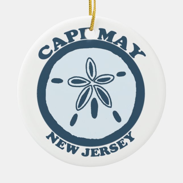 Cape May. Ceramic Tree Decoration (Front)