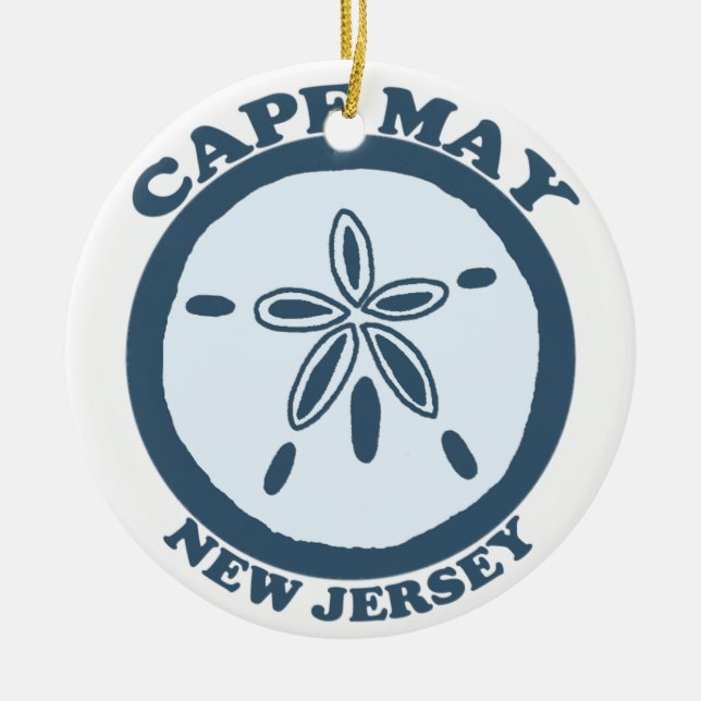 Cape May. Ceramic Tree Decoration (Front)