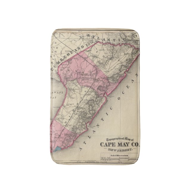 Cape May County, NJ Bath Mat (Front Vertical)