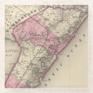 Cape May County, NJ Glass Coaster