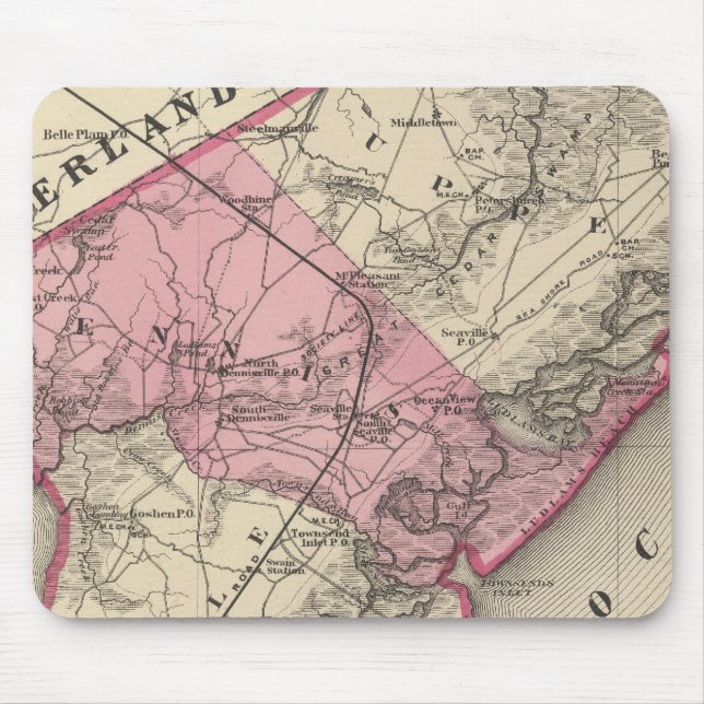 Cape May County, NJ Mouse Mat (Front)