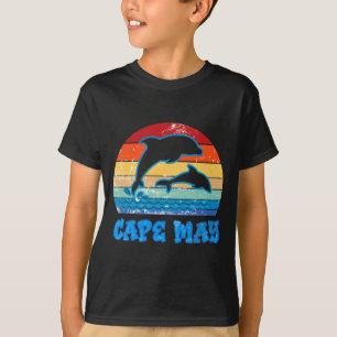 Cape May Dolphins Retro Colours New Jersey Beach T-Shirt