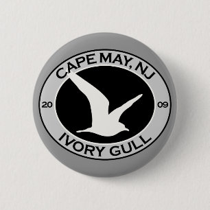 Cape May Ivory Gull 6 Cm Round Badge