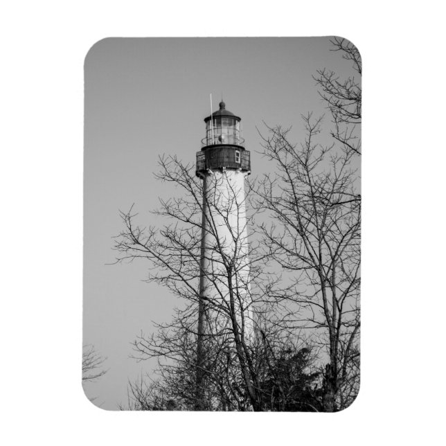 Cape May Light b/w Magnet (Vertical)