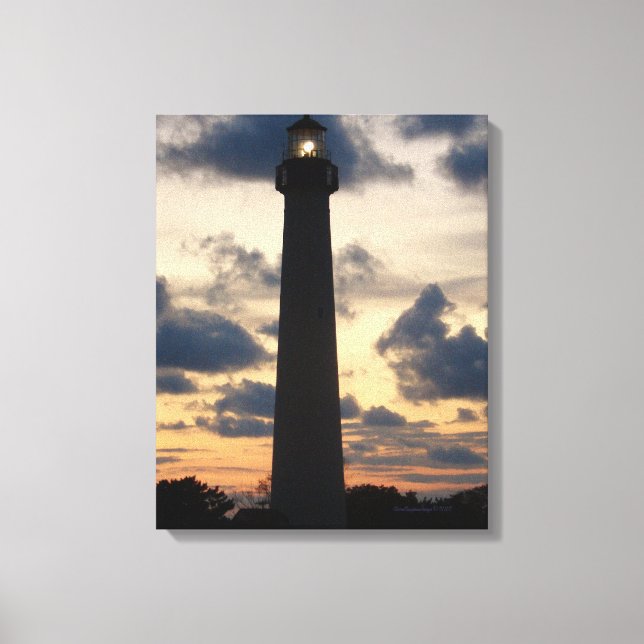 Cape May Lighthouse at Sunset canvas Print (Front)