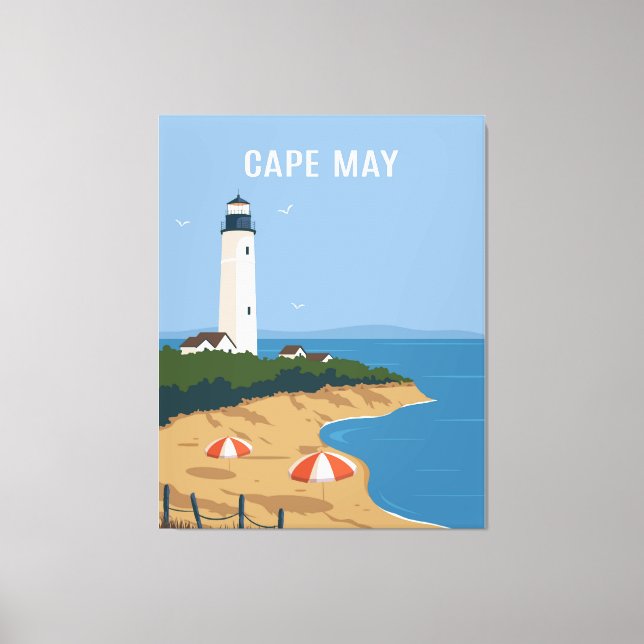 Cape May Lighthouse Canvas Print (Front)