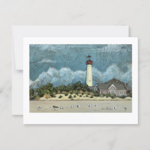 Cape May Lighthouse Painting, New Jersey Postcard