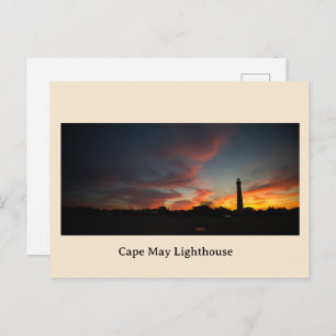 Cape May Lighthouse Sunset Postcard