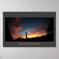 Cape May Lighthouse Sunset Poster