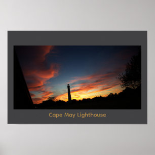 Cape May Lighthouse Sunset Poster