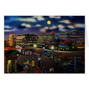 Cape May New Jersey Beach Front Hotels at Night
