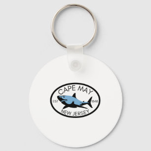 Cape May New Jersey Fishing Shark Fish Beach Boati Key Ring