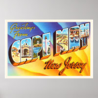 Cape May New Jersey NJ Vintage Travel Postcard-