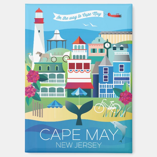 Cape May, New Jersey Refrigerator Magnet (Front)