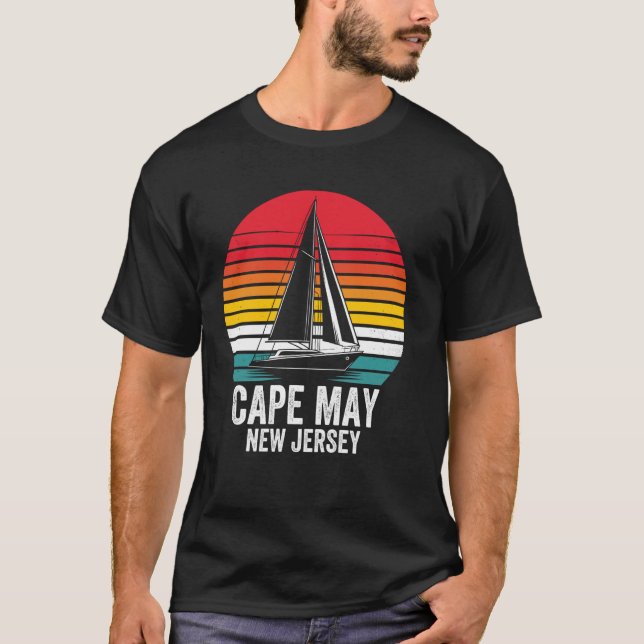 Cape May New Jersey, Sailing Cape May, Sailboat Ca T-Shirt (Front)