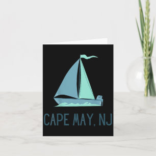 Cape May New Jersey Sailing Sailboat Beach Card