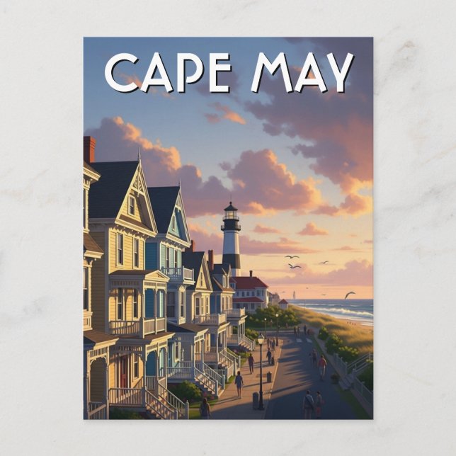 Cape May New Jersey Travel Postcard (Front)