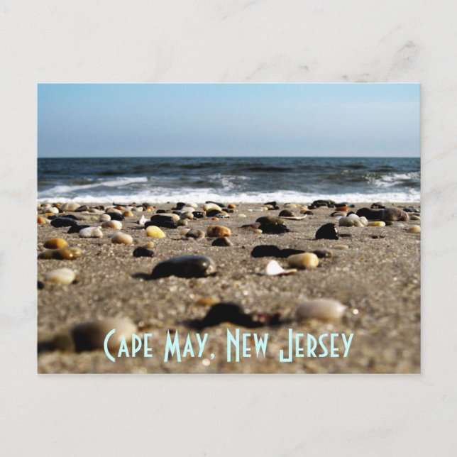 Cape May, NJ Beach Scene Postcard (Front)